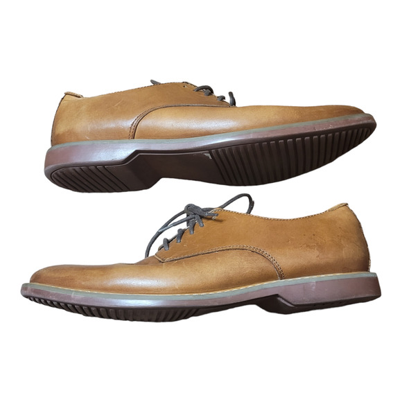 14th & Union Oxford Shoes Men 9.5 Light Brown Dress Shoe Workwear Minimalist - Picture 7 of 9